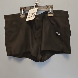 #178 Fox Black Women's Bike/Active Shorts with Fox Head Logo Sz 10